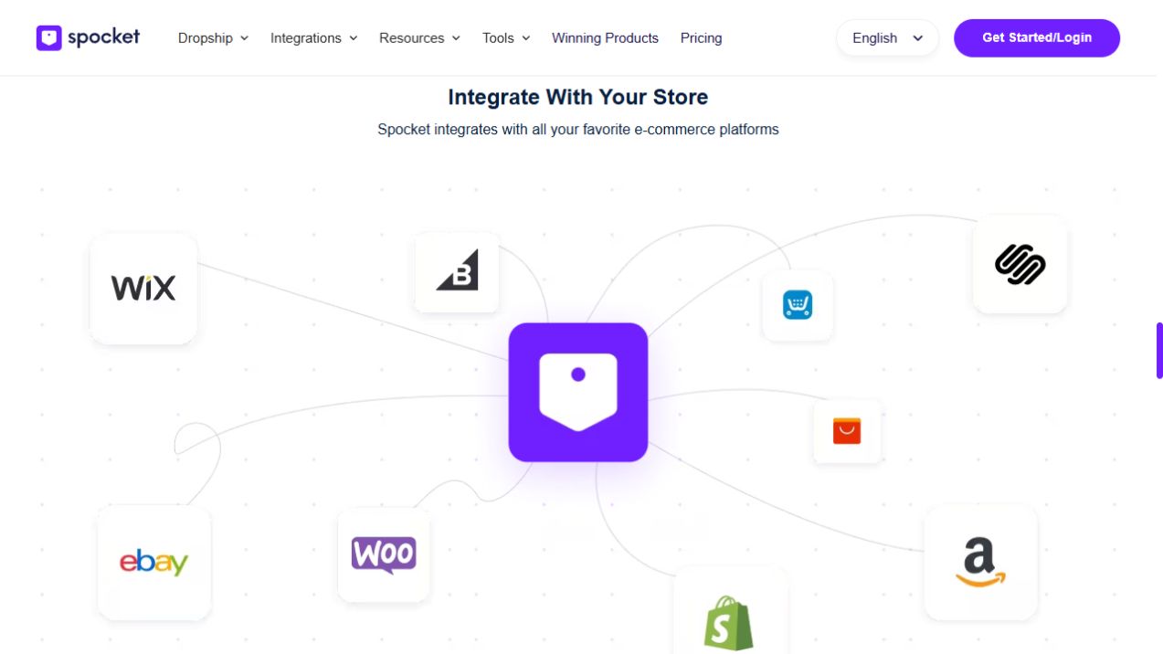 Screenshot of store integrations at a glance